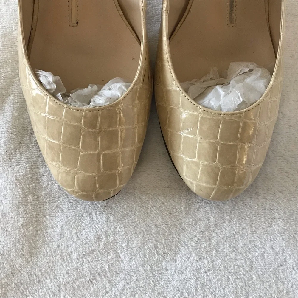 🌼Sam & Libby Shoes 3 1/2 inch heels size 7.5 M beige tan neutral color.